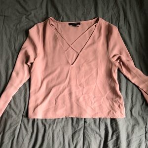 Pink Low Cut Blouse